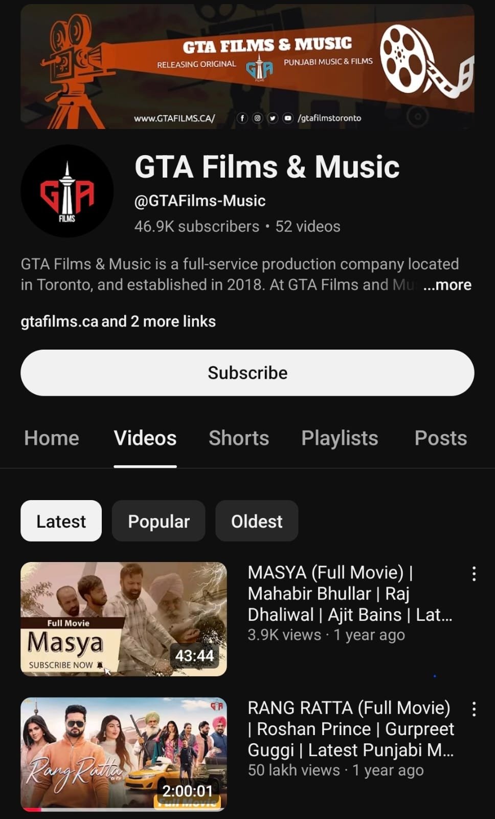 GTA Films Music Channel Preview